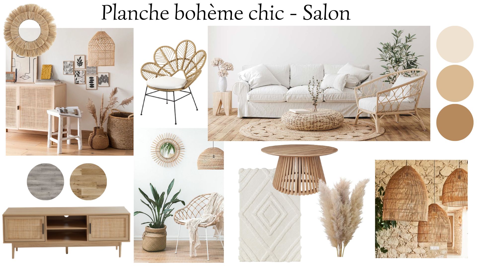 Planche bohème chic salon