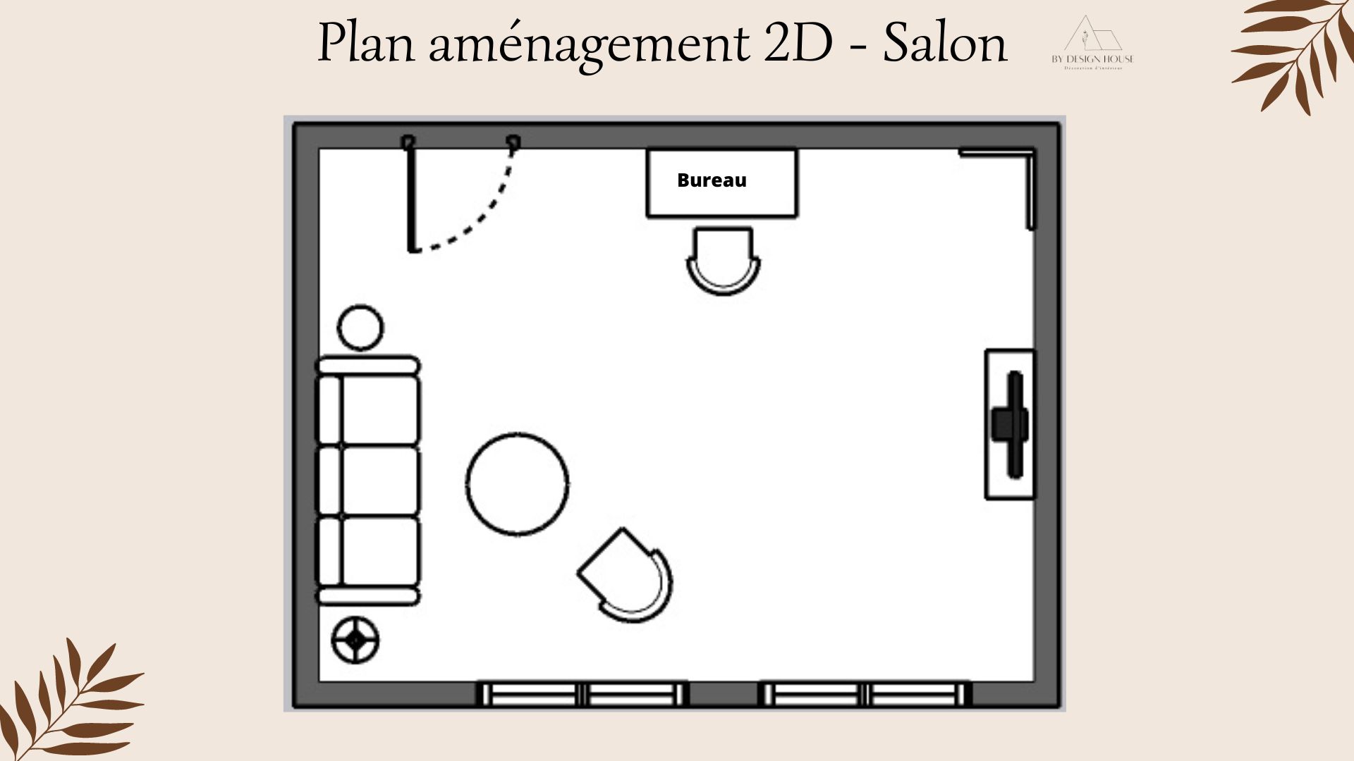 Plan aménagement salon